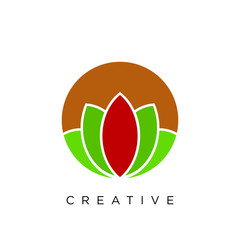 lotus logo design vector