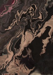 brown abstract rough painting color texture. Modern futuristic pattern. Multicolor dynamic background. Fractal artwork for creative graphic design