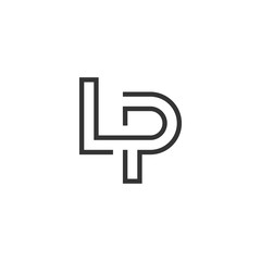 Letter LP Logo. LP Letter Design Vector