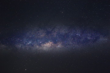 Fototapeta na wymiar Clearly milky way galaxy in the night sky. Image contains noise and grain due to high ISO. Image also contains soft focus and blur due to long exposure and wide aperture