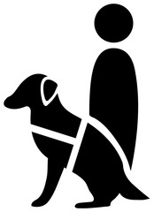 盲導犬と人のアイコン