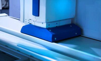 Sticker label printer. Barcode digital printer and applicator machine.