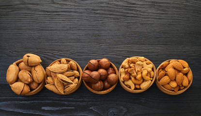 set of nuts in a bowl