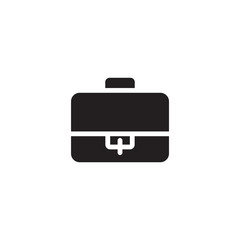Briefcase vector icon. Bag, portfolio symbol. Flat vector sign isolated on white background. Simple vector illustration for graphic and web design.