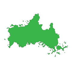 地図　日本　山口