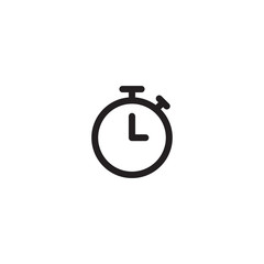 Timer Icon Vector. Stopwatch Timer Vector Icon Illustration silhouette - Vector