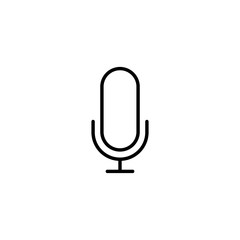 Microphone icon in trendy flat style isolated on background. Microphone icon page symbol for your web site design Microphone icon logo, app, UI. Vector illustration