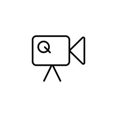 Video Camera Vector Icon. Cinema camera icon. Movie Camera icon in trendy flat style - Vector. 