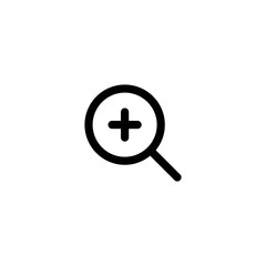 Magnifying glass icon. Zoom in vector icon. magnifying glass vector design. 