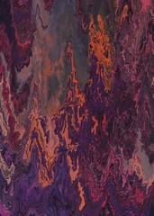 purple orange Bright artistic splashes. Abstract rough painting color texture. Modern futuristic pattern. Multicolor dynamic background. Fractal artwork for creative graphic design
