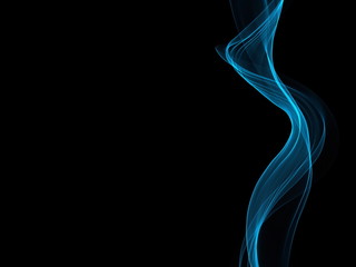 Naklejka premium Elegant abstract blue wave that associates with a woman's body