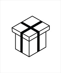 gift box flat icon,vector best illustration design icon,simple gift box icon.