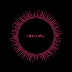 equalizer music sound wave circle vector symbol icon design. Beautiful illustration isolated on black background