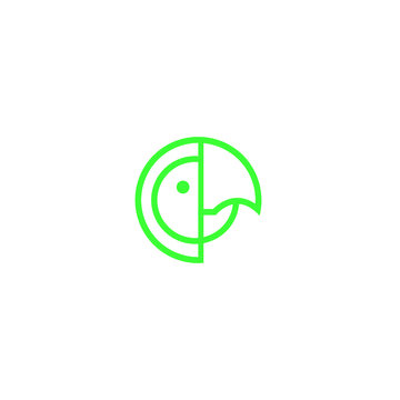 recommend clip art: Simple Parrot Head Logo