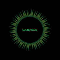 equalizer music sound wave circle vector symbol icon design. Beautiful illustration isolated on black background