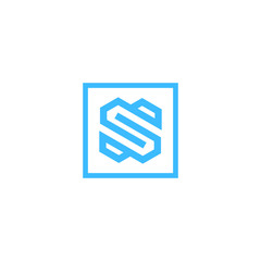 letter S logo design vector icon template