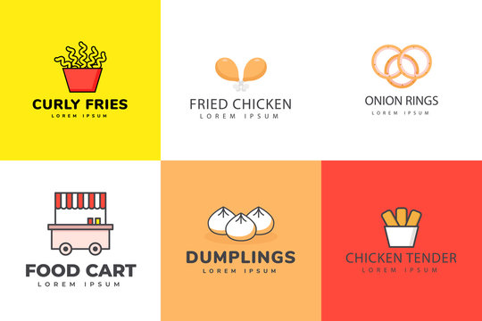 Fast Food Flat Vectors Logo 