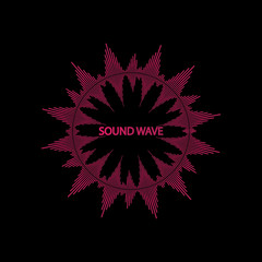 equalizer music sound wave circle vector symbol icon design. Beautiful illustration isolated on black background