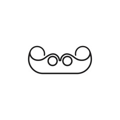 Obraz premium simple thin line ship traditional concept vector