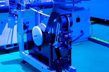 Conveyor belt of packaging folding machine at print factory