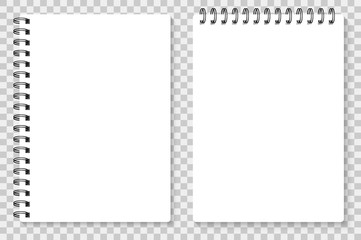 Obraz premium Realistic notebook mock up for your image. Vector illustration.