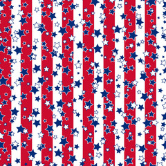 American stars and stripes seamless pattern