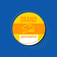 Sale banner template design in abstract design, Grand sales limited quantity. vector illustration