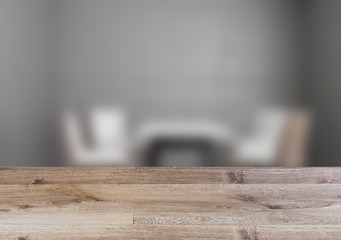 Background with empty wooden table. Flooring