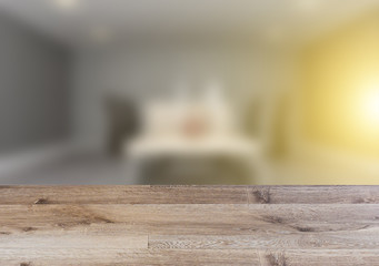 Background with empty wooden table. Flooring