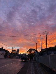 Fototapeta na wymiar Street sunset 