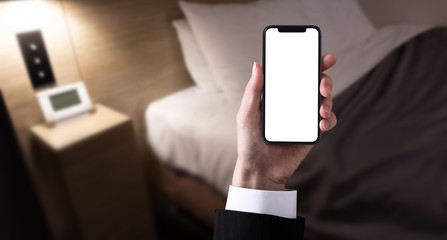 スマホ、ホテル予約