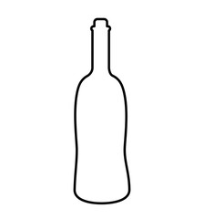 bottle glass line icon vector isolated on white