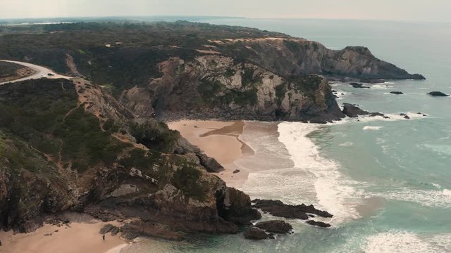 Aerial view of Odeceixe in Portugal