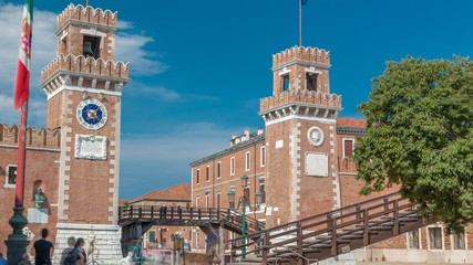 Entrance to the Arsenale timelapse, Venice, Veneto, Itlay