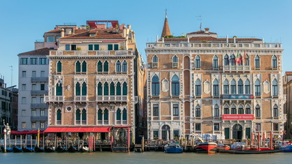 Palazzo Giustinian on the Grand Canal timelapse, Venice, Italy