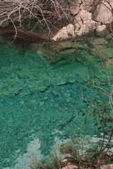 Río con aguas azules cristalinas