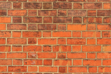 Red brick wall texture background.