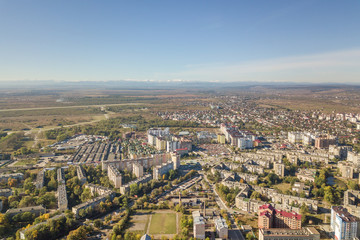 Obraz premium Aerial view of Ivano-Frankivsk city, Ukraine.
