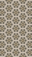 Seamless Pattern (Triangle shapes, Flower, White Star Light, Green, Textile, Wooden, Turkish Tiles)