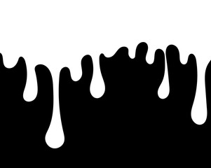 White drips on black background . Vector illustration
