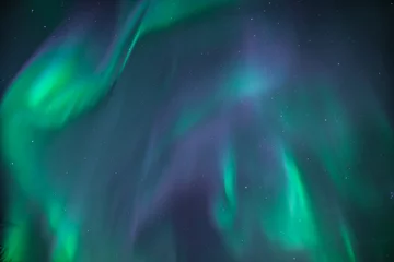 Washable wall murals Northern Lights Huge green and purple northern lights