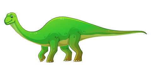 Diplodocus Cartoon Illustration