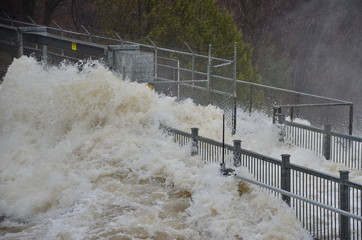 Spring Flood in Bracebridge, Ontario, Canada, 2019
