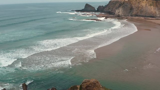 Aerial view of Odeceixe in Portugal