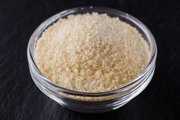 natural animal gelatin on a dark stone background