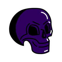 Human skull icon. Vector illustration.