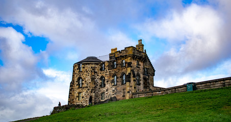 old castle in scotland on the calton hill edimburgh 