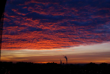 multicolor sunrise in december