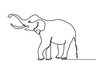 Asian elephants, line drawing style,vector design