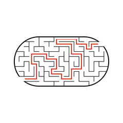 Abstact labyrinth. Game for kids. Puzzle for children. Maze conundrum. Vector illustration.